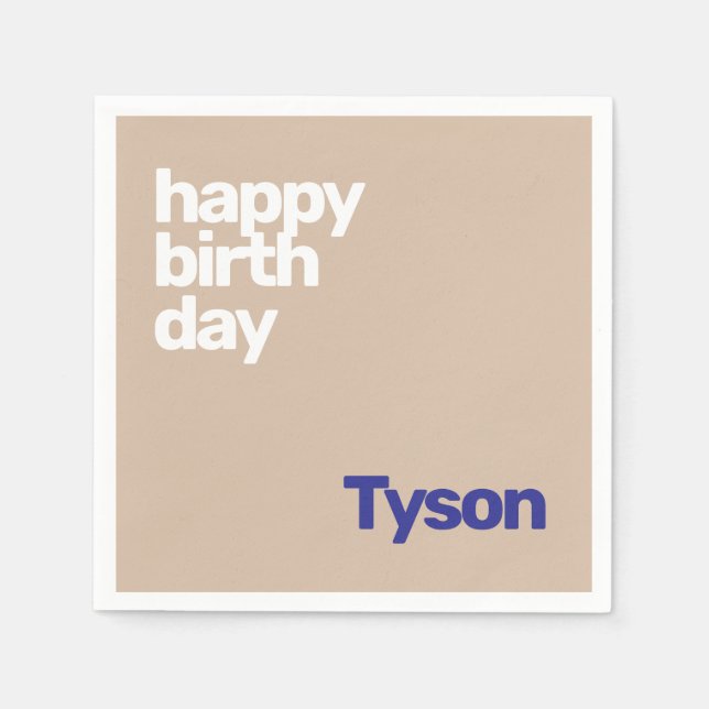 Serviette En Papier heureux anniversaire créer votre propre journal de (Devant)