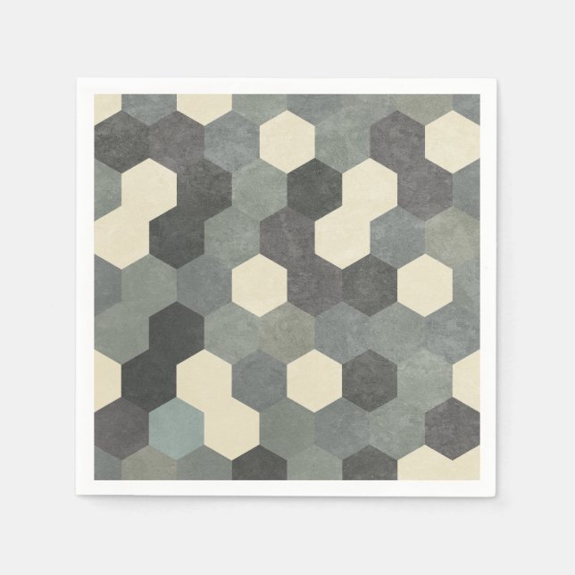 Serviette En Papier Hexagon Pattern (Devant)