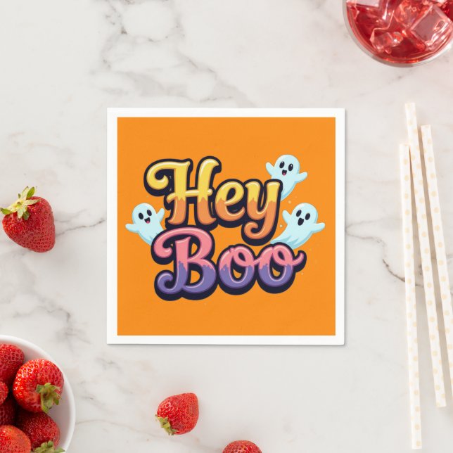 Serviette En Papier Hey Boo (En situation)
