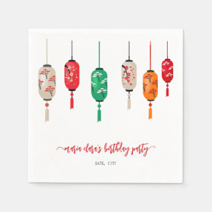 Serviette En Papier Hibachi Japonais Lanterns Chef fête d'anniversaire