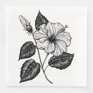 Serviette En Papier Hibiscus fleur II