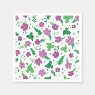 Serviette En Papier Hibiscus pourpre