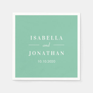 Serviette En Papier Hibiscus tropical   Cassic menthe mariage personna