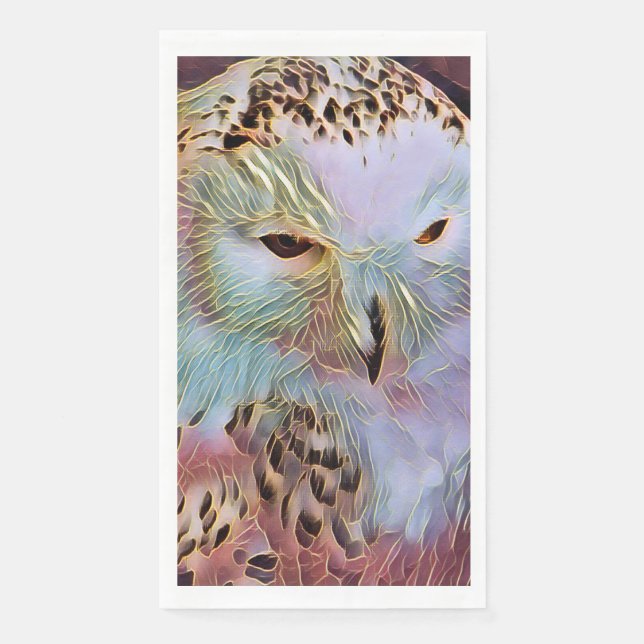 SERVIETTE EN PAPIER HIBOU (Devant)