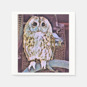 SERVIETTE EN PAPIER HIBOU