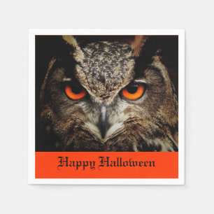 Serviette En Papier Hibou d'Halloween