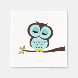 Serviette En Papier Hibou mignon d'Aqua