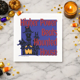 Serviette En Papier Higher Power Beats Haunted House | Halloween sobre