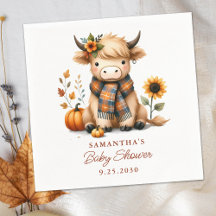 Highland Cow Automne Cute Calf Baby shower