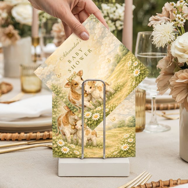 Serviette En Papier Highland Cow Baby Shower (Créateur téléchargé)