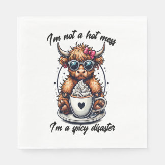 Serviette En Papier Highland Cow Coffee, Coffee Cow