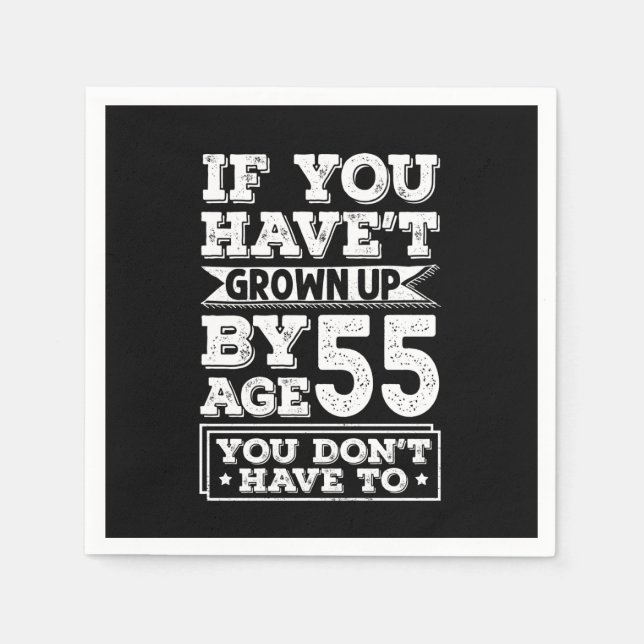 Serviette En Papier Hilarious Age 55 (Devant)