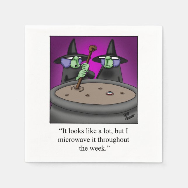 Serviette En Papier Hilarious Halloween Humour Party Napkins (Devant)