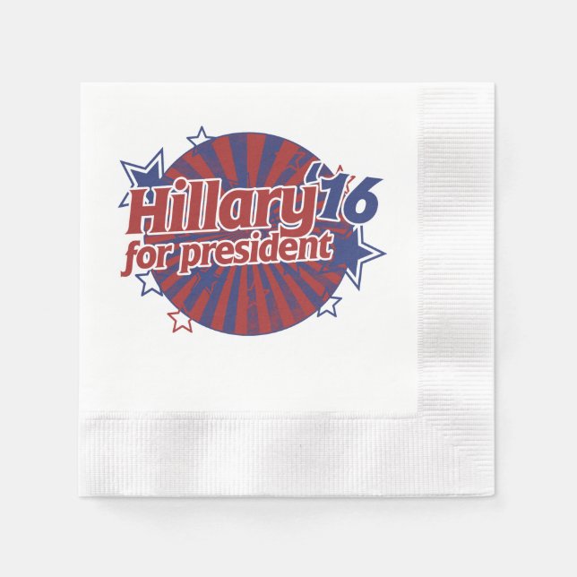 Serviette En Papier Hillary Clinton 2016 (Devant)