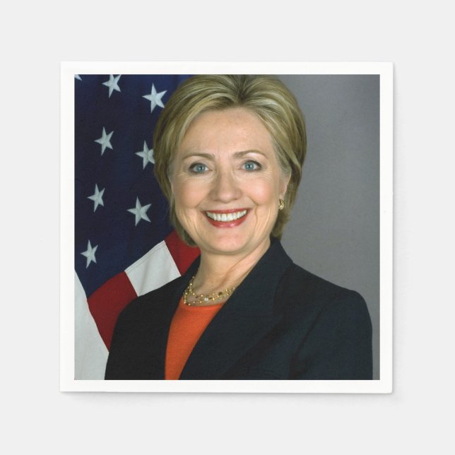 Serviette En Papier Hillary Clinton Portrait officiel (Devant)