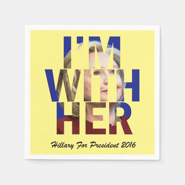 Serviette En Papier Hillary Clinton pour le président (Devant)