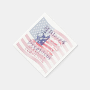 Serviette En Papier Hillary USA Drapeau Pays Naples