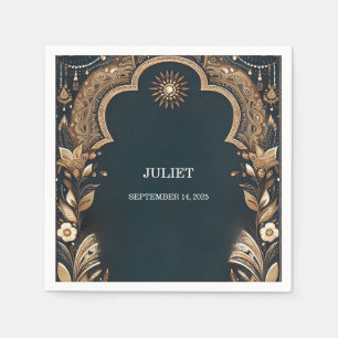 Serviette En Papier Hindi Henna Mehndi Style Indien Enterrement de Vie