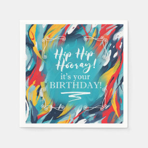 Serviette En Papier Hip Hip Hourra C'est Votre Anniversaire