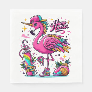 Serviette En Papier Hiphop Flamant rose