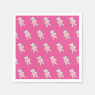 Serviette En Papier Hippo Ballerine Illusima Rose