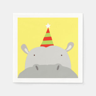 Serviette En Papier Hippo de fête