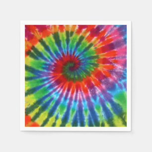Serviette En Papier Hippy Peace Retro 60s Tie Dye