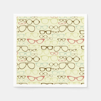 Serviette En Papier Hipster rétro Eyeglass