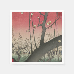 Serviette En Papier Hiroshige Plum Estate Kameido : Japonais vintage