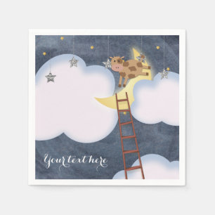 Serviette En Papier Histoire de Baby Shower Livre de Nurserie Rimes Pe