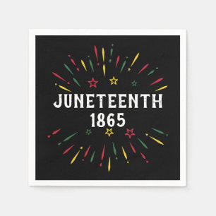 Serviette En Papier Histoire des Noirs Afro-Américains Juneteenth 1865