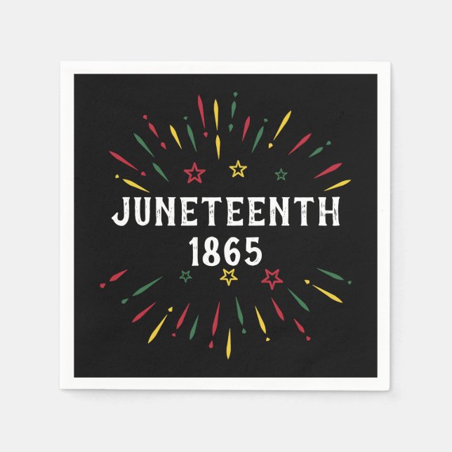 Serviette En Papier Histoire des Noirs Afro-Américains Juneteenth 1865 (Devant)