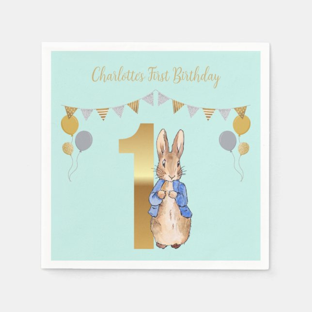 Serviette En Papier Histoire personnalisée de livre classique Lapin Pr (Devant)