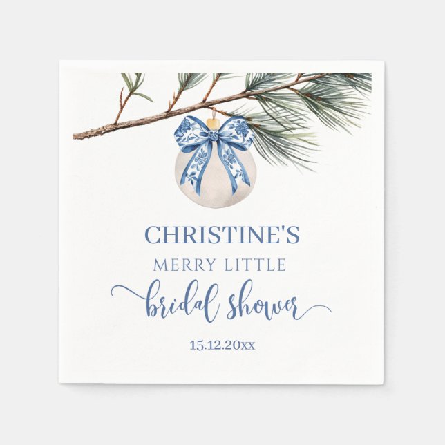 Serviette En Papier Hiver Chinoiserie Fête des mariées Papier (Devant)