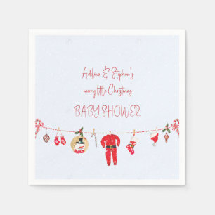 Serviette En Papier Hiver Joyeux petit Noël Baby shower fille garçon