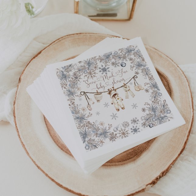 Serviette En Papier Hiver neige beaucoup Baby shower amusant (Créateur téléchargé)