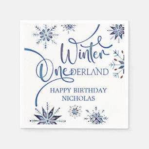 Serviette En Papier Hiver Onederland 1er anniversaire