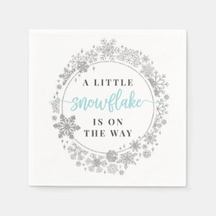 Serviette En Papier Hiver Snowflake Baby shower Cocktail Napkin