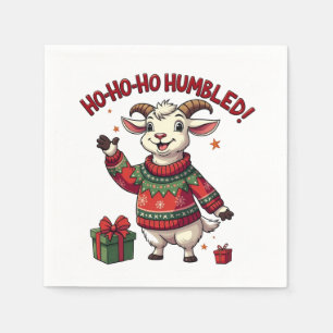Serviette En Papier Ho Ho Ho Chapeau de Père Noël Noël Chèvre de Noël