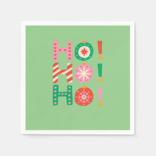 SERVIETTE EN PAPIER HO HO HO MERRY CHRISTMAS CADEAU SAISONNIER