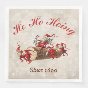 Serviette En Papier Ho Ho Hoing depuis 1890 gnomes vintages noël