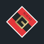 Serviette En Papier HO HO Santa Claus Belt Christmas Party<br><div class="desc">Célébrez la saison des Fêtes avec ces adorables serviettes de fête Père Noël Belt. Reprend le libellé "Ho Ho Ho".</div>