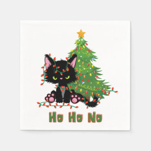 Serviette En Papier HO NO Christmas Cat