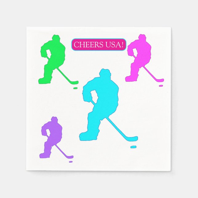 SERVIETTE EN PAPIER  HOCKEY (Devant)