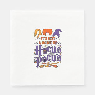 Serviette En Papier Hocus Pocus Halloween Sorcières Chaudron Balai Cha