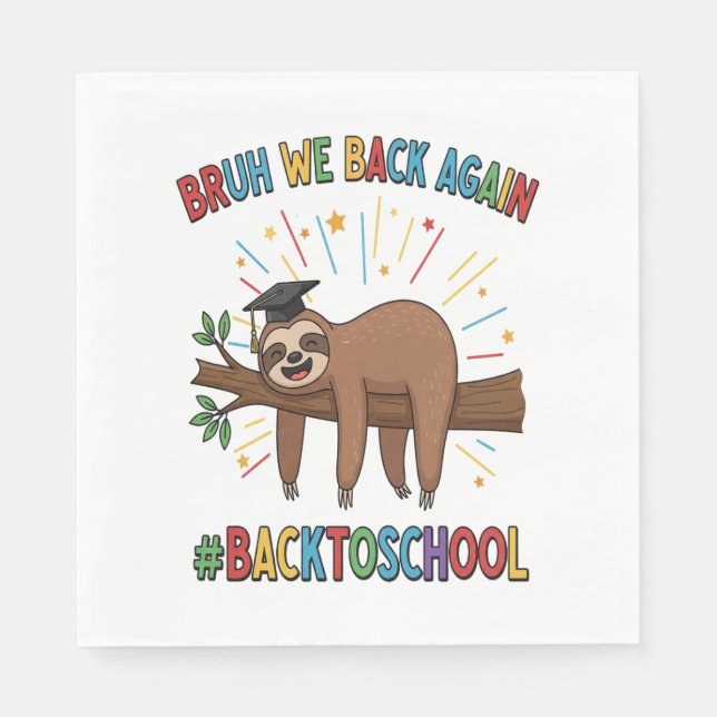 Serviette En Papier Hocus Slowcus sorcière Sloth (Devant)