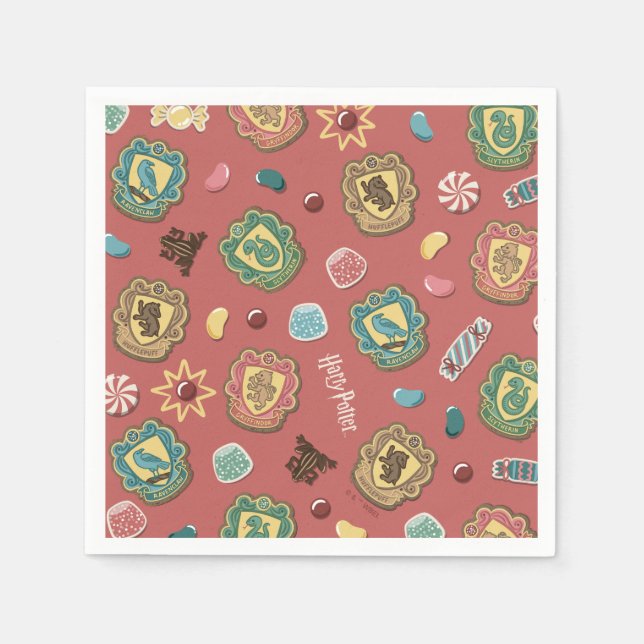 Serviette En Papier HOGWARTS™ Maisons Motif de biscuits de vacances (Devant)