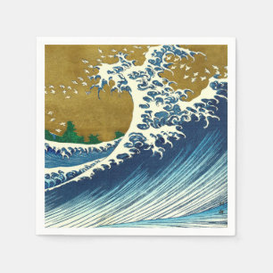 Serviette En Papier Hokusai Big Wave Japon Art japonais