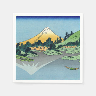 Serviette En Papier Hokusai - Le Mont Fuji reflète le lac Kawaguchi