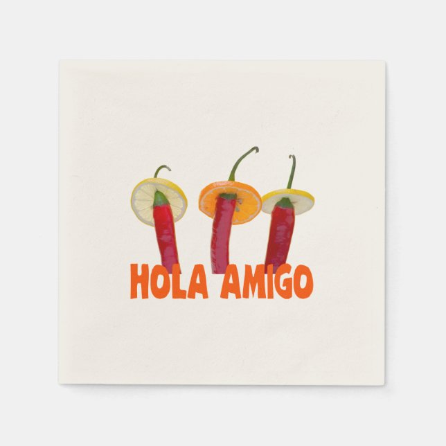 Serviette En Papier Hola amigo (Devant)